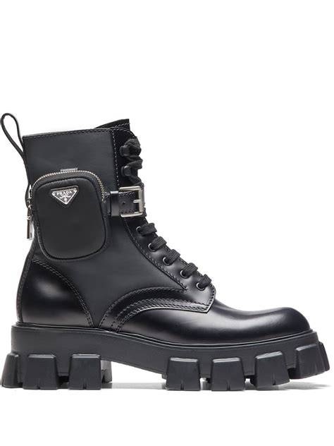 prada winter boots|prada ankle pouch combat boots.